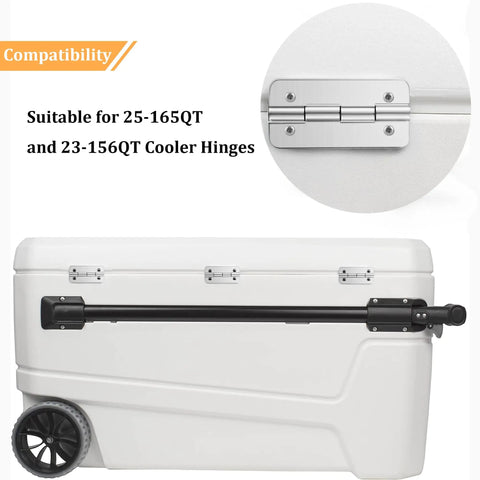 Stainless Steel Replacement Cooler Hinges With Screws For Rectangular Coolers 25 To 165 Qt Fits Most Ice Chests 2 Pack Easy Install