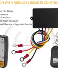 Wireless Winch Remote Control Kit 12V Handset Switch Controller With 100 Foot Range For ATV Truck Jeep SUV Car Heavy Duty