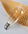 Vintage LED Edison Bulbs ST58 4W 60W Equivalent, Dimmable Amber Glass Filament Bulb on basket, E26 Base