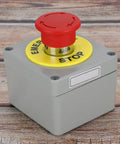 Estop Emergency Stop Switch Push Button IP66 Weatherproof Station Box Outdoor With Red Latching Mushroom Button Momentary Or Latching