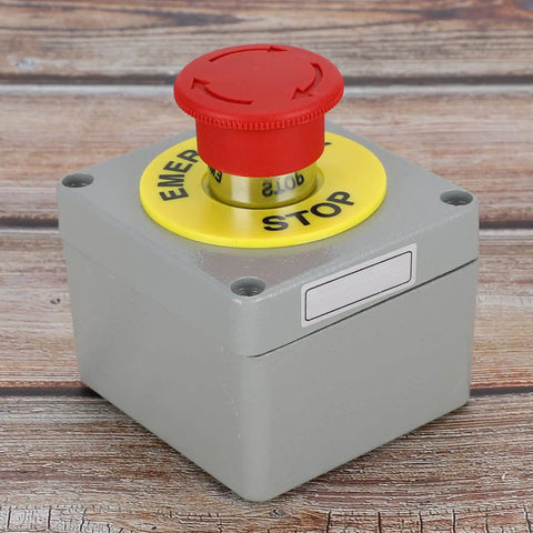 Estop Emergency Stop Switch Push Button IP66 Weatherproof Station Box Outdoor With Red Latching Mushroom Button Momentary Or Latching