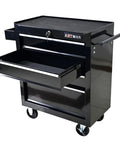 Four Drawer Tool Cart With Wheels Lockable Removable Cabinet Storage Organizer For Mechanics Garage And Workshop Durable Steel Trolley With Ball Bearing Drawers For Smooth Opening