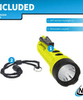 XPP-5422GX Intrinsically Safe Dual Light Flashlight with LED and removable lanyard in green and black