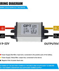 Wiring diagram for 3 Pack Buck Converter 12V To 6V DC Step Down Regulator For Cars Trucks Boats Beefy Aluminum Shell Waterproof Power Supply Module 3A 18W Built For Automotive And Marine Use With Low Heat Output