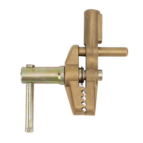 Jelquix 800A Brass Ground Clamp With Heavy Rubber Sleeve For Argon Arc And Submerged Welding, detailed side view.