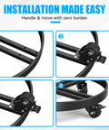 LLNYFL 55-gallon drum dolly with anti-rollover frame, four swivel casters and two brakes, black.