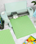 Gwybkq cutting mats, two 12x12 inch green mats with adhesive grip; Cricut-compatible.