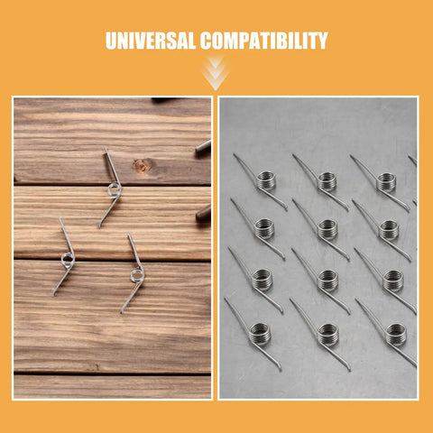 Yardwe 16pcs Premium Trash Can Torsion Spring Replacement Kit For Kitchen Bin Lid Fix With Card Slot And Foot Pedal Integration Durable Silver Metal Parts For Quick Diy Repair And Home Upgrades, 16 silver torsion springs