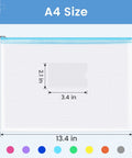 Mesh Zipper Pouch Bags 20 Pack With Label Pockets Waterproof A4 Letter Size Document Organizers shown in white mesh with dimensions.