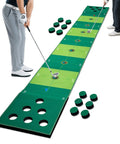 Indoor Outdoor Golf Putting Mat Set For Office And Backyard Dope Practice Game With Color Target Circles And Sequential Turn Instructions