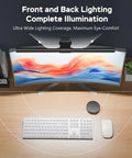 Monitor Light Bar For Eye Comfort And True Color CRI 95 Reading Lamp USB Dimmable Backlit Desk Light No Glare Space Saving 16.15 Inch Office Lamp For Home Office mounted on curved screen