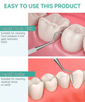 Pro Grade Dental Scraper Tool For Teeth Cleaning Stainless Steel Dentist Pick Tartar Remover Stain Scraper use illustration