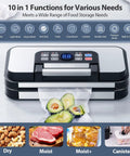 95KPa Dual Pump Vacuum Sealer With Double Heat Seal For Dry And Moist Food, machine on counter sealing avocado