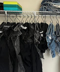Heavy Duty 3.5 Inch S Hooks Set of 24 Black Metal S Shaped Hooks for Hanging Pants on Closet Rod and Wire Shelf