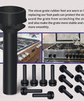12 Pack Grate Rubber Feet Replacement For Gas Stove Tops, black rubber foot pads for GE models, illustrated uses