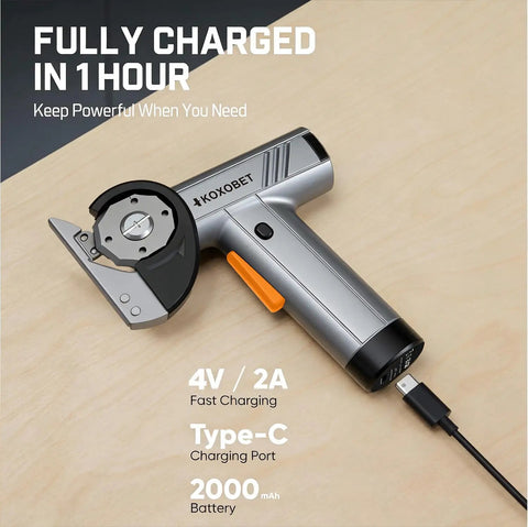 Upgraded Brushless Cordless Electric Cutting Tool With Led Display And Flexible Blade, Power Scissors for charging with Type-C port.