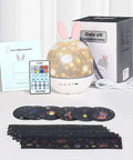 Kids Night Light Rotating Starry Night Projector With Remote Control 6 Projection Films USB Rechargeable lamp