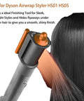 Anti Flyaway Wind Nozzle Attachment For Hair Styling Wand That Tames Flyaways Like A Boss While Drying in use on hair