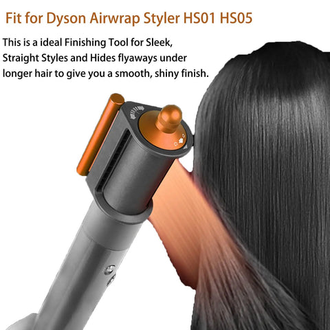 Anti Flyaway Wind Nozzle Attachment For Hair Styling Wand That Tames Flyaways Like A Boss While Drying in use on hair
