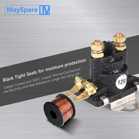 2-Pack 12V Power Trim Solenoid Switch For Mercury Mariner Outboard Motors 35-275 HP MerCruiser, copper coil close-up