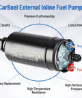 Universal 12V Inline Fuel Pump for EFI Systems, 300 LPH High Flow, Diesel and Gasoline Ready, External Pump With Mounting Bracket Clamp, Pre Filter Recommended