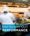 Busy commercial kitchen with chefs using Two Pack Aluminum Hood Filter For Restaurant Exhaust Hoods Premium Baffle Grease Filter