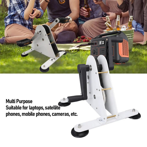 50W Pedal Generator Hand Crank Power Bank With 2 USB Fast Charging Ports for camping