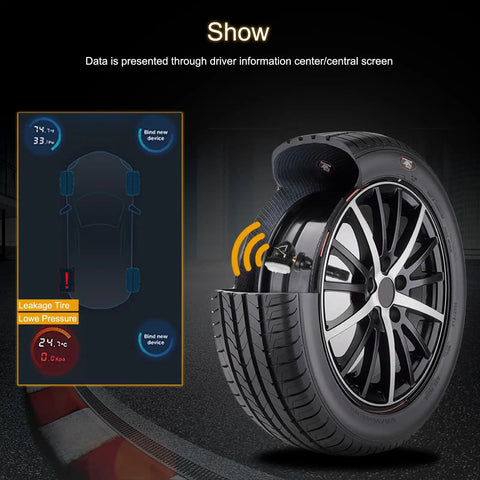 Rock Solid 315MHz TPMS Sensor Compatible With Chevy Silverado Tahoe Equinox Cruze Buick Cadillac GMC 13540601 installation dashboard view