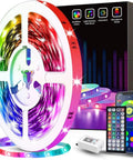 32.8Ft RGB LED Strip Lights With Music Sync And Remote Control Color Changing LED Light Strips For Bedroom TV Party And Living Room Ambience