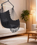 Hammock Hanging Chair With Two Cushions, Portable Caribbean Style Swing Seat For Outdoor And Indoor Use, 500 Lb Capacity