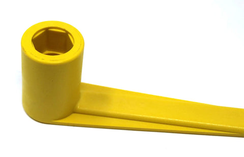 1-1/16 Inch Marine Propeller Wrench With 9/16 Inch Drain Plug Socket Durable Glass Reinforced Plastic Yellow Onboard Emergency Tool