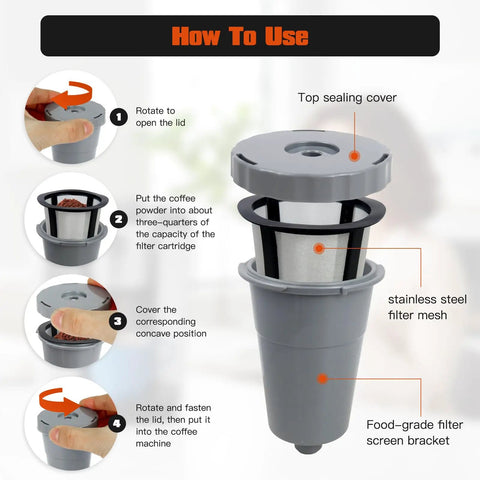 Keurig Compatible Reusable Coffee Filter 3 Pack For K55 Series Lets You Brew Coffee Or Tea Gray Eco Friendly Replacement Filters