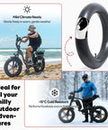 Cyclists on beach and snow with Self Sealing And Self Healing 20x4.0-4.5 Fat Bike Inner Tube With AV32mm Schrader Valve.