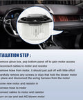 AC Blower Motor Replacement For Nissan Altima Murano 350Z 370Z Quest And Infiniti G25 G35 G37 M35 M45 EX35 EX37 FX35 FX45 Q45 Q50 Q60 HVAC Heater Blower Fan in vehicle dashboard installation.