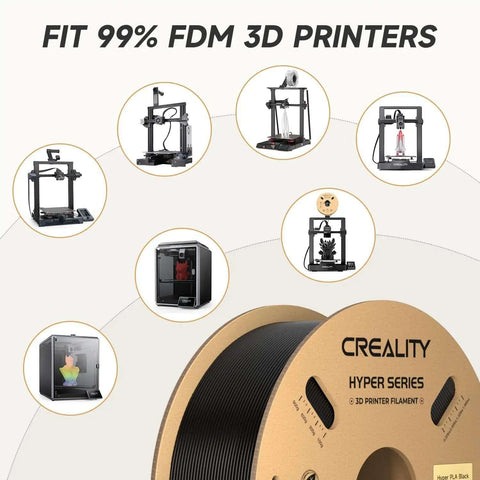 Hyper PLA Filament 1.75mm 1 Kg Spool Black For Crazy Fast 3D Printing Up To 600mm Per Second Fits Most FDM Printers