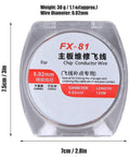 FX-81 chip conductor wire package showing 0.02mm diameter and 120m length, labeled for precise contact repairs.
