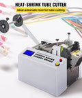 Automatic Heat Shrink Tube Cutting Machine Slick Cable Pipe Trimmer with digital controls, ideal for fast, precise tube cutting.