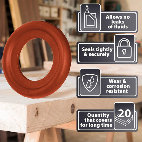15 Pc Oil Drain Plug Crush Rubber Washer Gasket Seal Kit 14mm Replacement For Mopar Vehicles with sealing benefits.
