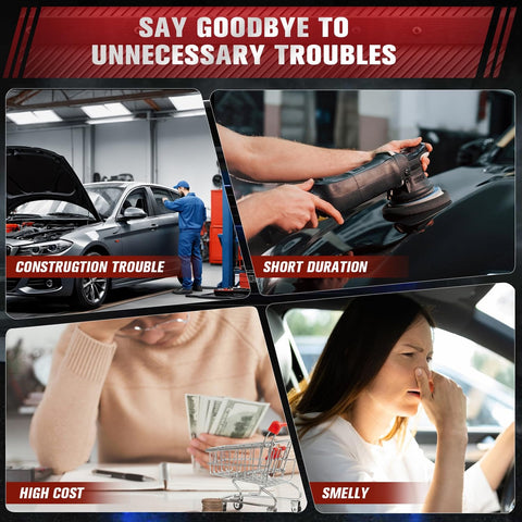 Nano Car Spray 2 Pack For Scratch Repair And Car Wax, images of car maintenance, costs, and odor issues, say goodbye to troubles.