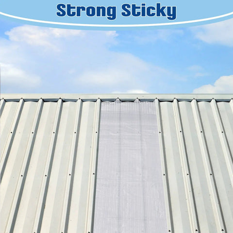 Self Stick Roofing Membrane Roll 35.5 Inch Wide 32.8 Feet Long With Reflective Aluminum Butyl Rubber Waterproof Flashing on metal roof