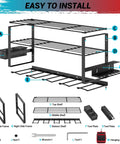 Easy to install diagram of Power Tool Organizer Wall Mount Kit For Garage And Workshop No Clutter Keeps Tools In Reach Pro Grade