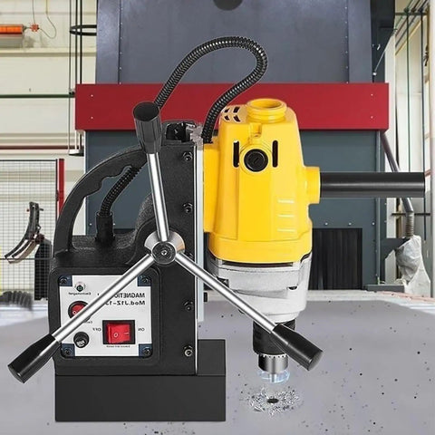 Badass Portable Magnetic Core Drill Powered By A Beast Mode 750W Copper Motor and Rock Hard 8500 Newtons Hold for industrial steel cutting.