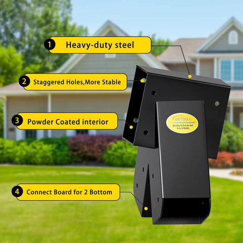 A-Frame Swing Set Brackets Kit With Four Beefy Swing Hangers And Heavy Duty Mounting Hardware against house background