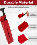 Heavy Duty Brake Tool For Sram Hydraulic Disc Calipers With 1.1 Inch CNC Aluminum Piston Reset Expander Adapter, showing red aluminum construction.
