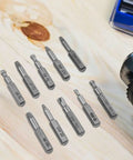 FABULETTA 10-Piece Damaged Screw Remover Drill Bit Set steel extractor bits with 4mm and 6.35mm shanks