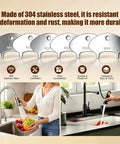 No Sweat Faucet Aerator Removal Tool And 6 Size Sink Filter Wrench Set Crafted From Tough 304 Stainless Steel close-up of tool sizes.