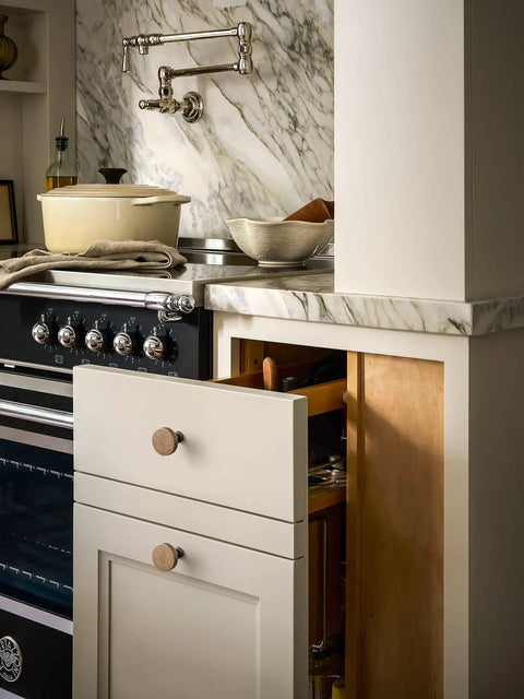 Kitchen with marble countertop and drawer featuring Antique Brass Cabinet Knob Set 6 Pack Solid Zinc Alloy Drawer Pulls For Kitchen Cabinets