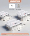 3 Pack Clear Under Desk Slide Out Organizers With Dual Adhesive Or Screw Mount Installation Sliding Into Tight Gaps To Declutter Fast And Make Your Home Office Desk Setup A Legit Game Changer - dimensions and layout visualization