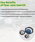 Key benefits of the Floor Jack Seal Replacement Kit with O Ring Seals for 3 to 3.5 Ton Jacks from Sears Craftsman and MVP.