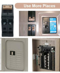 Two Pole 20 Amp Circuit Breaker Plug On Mount For Standard Miniature Panels With Thermal Magnetic Trip 10kA 120 240V installed view